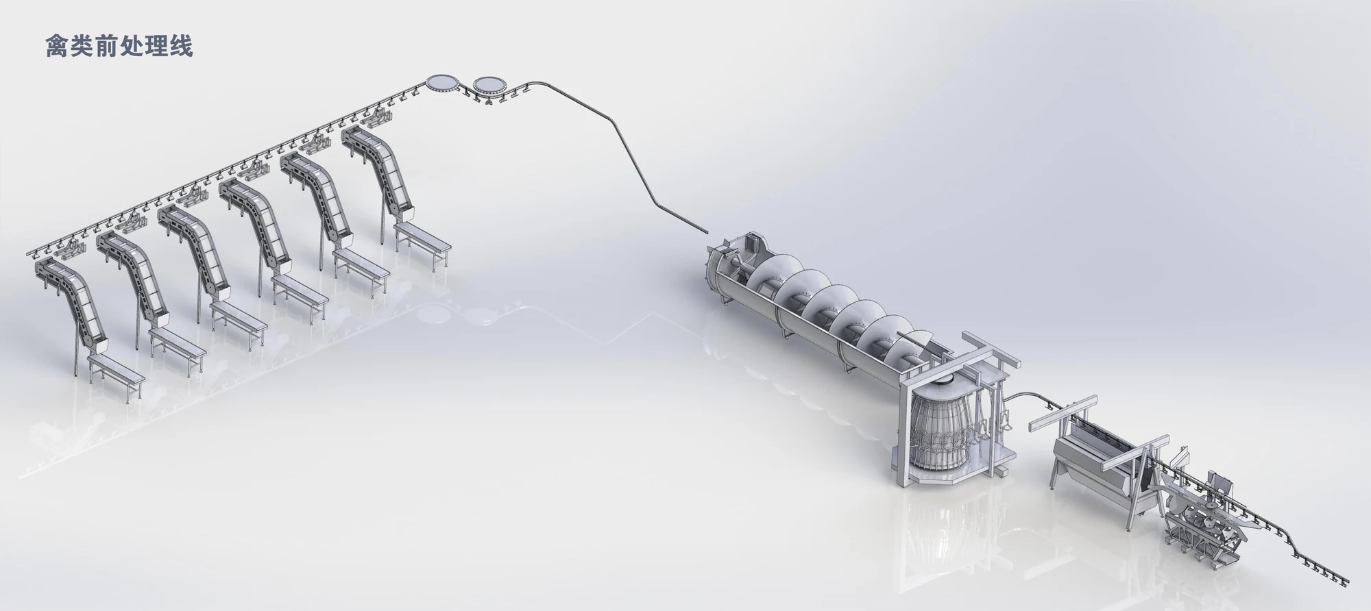 Poultry meat production line