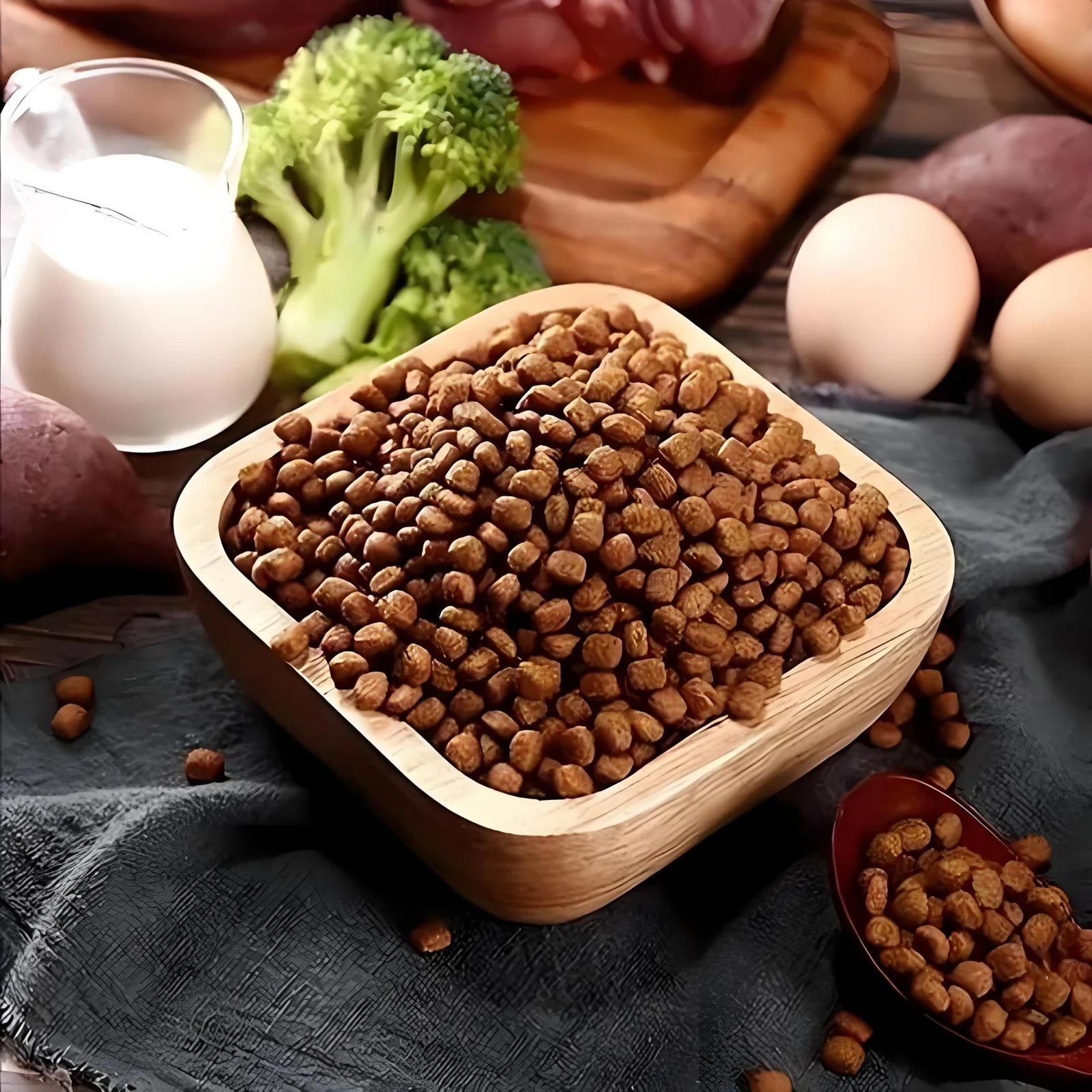Dry pet food